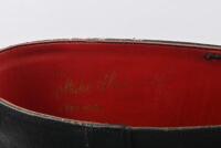 MOTORCYCLE BOOTS: A pair of Tex product, Mike Hailwood motorcycle boots in black leather. Marked size 9 - 3