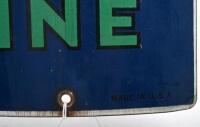 INDIAN: A reproduction, convex 'INDIAN GASOLINE' tin sign with motif - 3