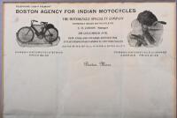 INDIAN MOTOCYCLES: An original early part sheet displaying an image of 'THE CORSON SPRING HANDLE BAR'. With CoA - 2