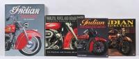 INDIAN: Four publications related to the Indian Motorcycle. 'INDIAN MOTORCYCLES' hardcover book by Jerry Hatfield and Hans Halberstadt