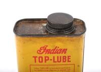 INDIAN: A tin of 'Indian TOP-LUBE' lubricant. Made in U.S.A by INDIAN MOTOCYCLE COMPANY - 3