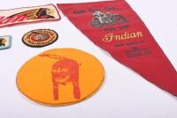 INDIAN: A collection of Indian motorcycle cloth badges and pendant - 3