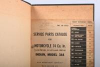 INDIAN: Four&nbsp;original 1942/1943 Indian motorcycle reference publications. Two 'OPERATION AND MAINTENANCE - INDIAN MOTORCYCLE MODEL 741-B' (TM - 10 - 1485), MODEL 741 ARMY SCOUT, MODEL 640 SPORT SCOUT (All Scout Models 1934 and later) manuals & two copies - 2