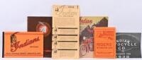 INDIAN: A group of reproduced Indian motorcycle literature. 1912 & 1917 product catalogues [Location: Melbourne]