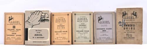 ARIEL: A collection of ARIEL 'OWNER'S GUIDES' booklets ranging in years 1939 to 1956. All detail running adjustments and minor repairs