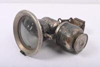 BIKE LAMP: A Powell & Hanmer, Birmingham, England, carbide bike lamp with lense - 2
