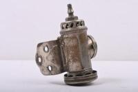 BIKE LAMP: A vintage Joseph Lucas Ltd No.344, nickel plated rear bicycle lamp with faceted red glass lens. 9cm high - 2