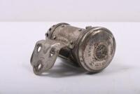 BIKE LAMP: A vintage Joseph Lucas Ltd No.344, nickel plated rear bicycle lamp with faceted red glass lens. 9cm high - 3