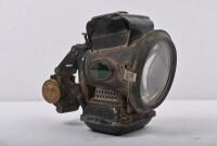HEADLIGHT: A LUCAS "SILVERKING" kerosene head light. Overall front lense diameter of 9cm