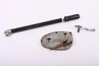 MOTORCYCLE PARTS: A small collection of motorcycle parts. ALBION EXCELSIOR engine cover