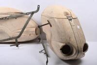 PANNIERS: Two cream luggage panniers with mounting brackets - 3