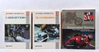 TUNING: Three motorcycle books related to tuning including 'Restoring Motorcycles' issues 3 'Transmissions' & issue 5 'Carburettors' by Roy Bacon, along with 'Sportbike Suspension Tuning' by Andrew Trevitt.&nbsp;