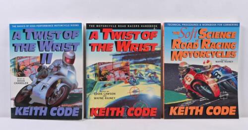 MOTOR CYCLE RIDING: Three motorcycling books by Keith Code including 'A Twist of the Wrist' volumes I & II and 'The soft science of Road Racing Motorcycles'