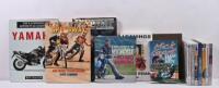 MOTORCYCLE REVIEWS: A large collection of Motorcycling books and DVDs including 'Speedway and short track racing' by Dave Lanning, 'A short history of the motorcycle' by Richard Hammond and others.