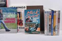 MOTORCYCLE REVIEWS: A large collection of Motorcycling books and DVDs including 'Speedway and short track racing' by Dave Lanning, 'A short history of the motorcycle' by Richard Hammond and others. - 2
