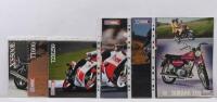 MOTORCYCLE BROCHURES: A collection of six Yamaha brochures including Yamaha 200 street CS3E, TZR250, TT600, XS500E, FZ750 & FZR1000.&nbsp;