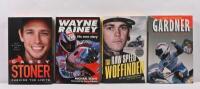 MOTORCYCLE RIDERS: Four books related to well known riders including 'Casey Stoner - Pushing the limits', 'Wayne Rainey - His own story' by Michael Scott, 'Tai Woffinden - Raw Speed' Autobiography with Peter Oakes, and 'Gardner - A dream come true' biogra