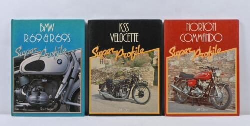 MOTORCYCLES: Three super profile books including BMW R69 & R69S by Ray Harper, KSS Velocette & Norton Commando by Jeff Clew.