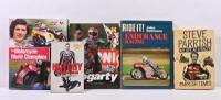 MOTORCYCLE RIDERS: A collection of five books related to riders such as 'Steve Parrish - My life as a racer', 'Hutchy - Miracle Man The Autobiography' and others.