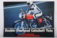HONDA: An original 1970s&nbsp; Honda CB-450 SUPER SPORTS fold up&nbsp;colour sales brochure