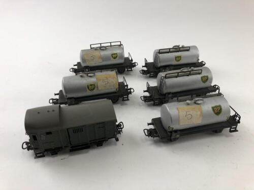 MARKLIN: Six Marklin items (including five BP tankers, one goods van), circa 1960s
