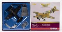 CORGI: A NOS 1:72 scale Corgi The Aviation Archive P40E Warhawk white 86 "Star Dust" limited edition die-cast model with numbered certificate