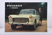 PEUGEOT: A 1962 Peugeot 404 sales brochure