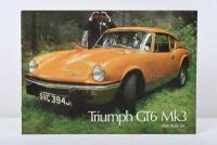 TRIUMPH: An interesting 1970&nbsp;'Triumph GT6 Mk3' colour sales brochure
