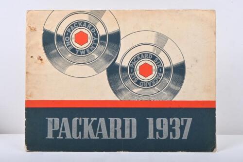 PACKARD: A 1937 PACKARD model range sales brochure for the Packard 120, Packard Six
