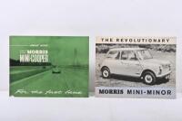 MINI: Two 1960's Morris Mini brochures. 'MORRIS MINI-COOPER' & 'MORRIS MINI-MINOR' sales brochures