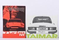 TVR: Two 1976&nbsp;TVR sales brochures. 'TAIMAR' & 'Turbo TVR' brochures