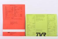 TVR: Two 1976&nbsp;TVR sales brochures. 'TAIMAR' & 'Turbo TVR' brochures - 4