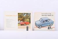 NSU: Two 1960's NSU sales brochures. NSU-SPORT-Prinz & NSU PRINZ III sales brochures &
