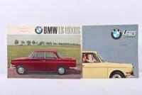 BMW: Two 1960's BMW LS LUXUS sales brochures. Multiple page & single sheet brochures. International text.