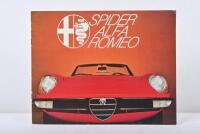 ALFA ROMEO: A SPIDER&nbsp;ALFA ROMEO&nbsp;sales brochure. Circa 1970's