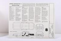 JENSEN: Three 1960's/1970's Jensen single sheet, double sided specification sales brochures for the JENSEN FF, JENSEN INTERCEPTOR & JENSEN HEALEY - 2