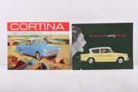 FORD: Two 1960's Ford sales brochures. 1960 'ANGLIA' & 1962 Cortina sales brochures
