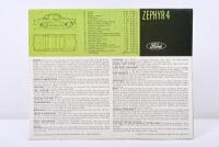FORD: Two Ford Zephyr colour sales brochures. 1963 & 1964 sales brochures - 3