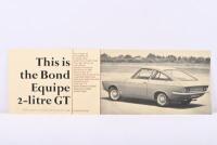 BOND: Two interesting small format 1960'S Bond sales brochures. Bond Equipe 2-litre GT & Bond Convertible brochures - 3