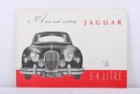 JAGUAR: An original 1960's JAGUAR 3.4 sales brochure