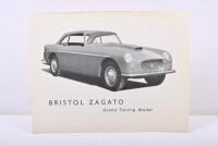 BRISTOL: A October 1959&nbsp;Bristol Zagato&nbsp;single sheet double sided abridged specification sheet