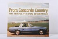 BRISTOL: A 1970's Bristol 412 Convertible sales brochure - 'From Concorde Country THE BRISTOL 412 (USA) CONVERTIBLE'