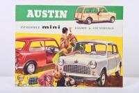 AUSTIN MINI: A colour fold-out Austin Mini Saloon & Countryman&nbsp;sales brochure (PUBLICATION No. 2162/D)