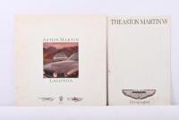 ASTON MARTIN: Two Aston Martin Lagonda sales brochures. 1986 Aston Martin Lagonda fold-out sales brochure