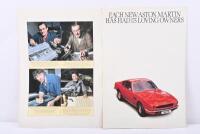 ASTON MARTIN: Two Aston Martin Lagonda sales brochures. 1986 Aston Martin Lagonda fold-out sales brochure - 2