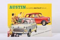 AUSTIN MINI: A colour fold-out Austin Mini Saloon sales brochure (PUBLICATION No. 2282)