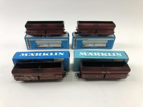 MARKLIN: Four Marklin 4624 large goods wagons, circa 1973