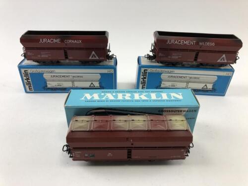 MARKLIN: Three Marklin large goods wagons, circa 1973