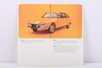 CITROEN: Four&nbsp;1970's Citroen&nbsp;model range catalogues. 1975 Citroen Model Range brochure - 5