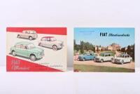 FIAT: Two 1950's Fiat 1100 sales brochures. Dutch & Danish text